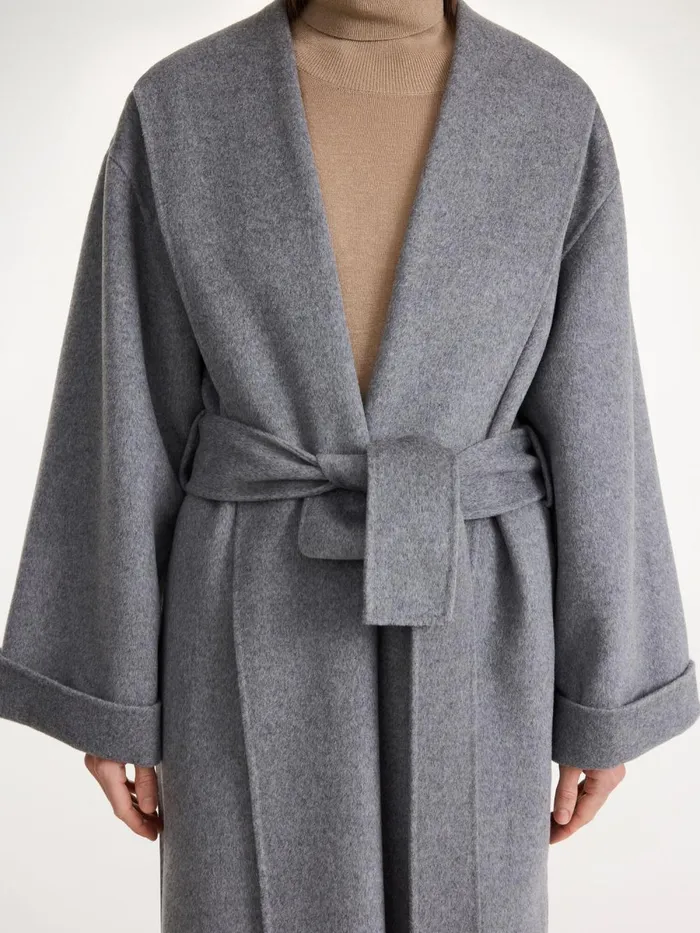 Coats and Jackets Women By Malene Birger Trullem Wool Coat Grey Melange Coats and Jackets Women By Malene Birger Trullem Wool Coat Grey Melange