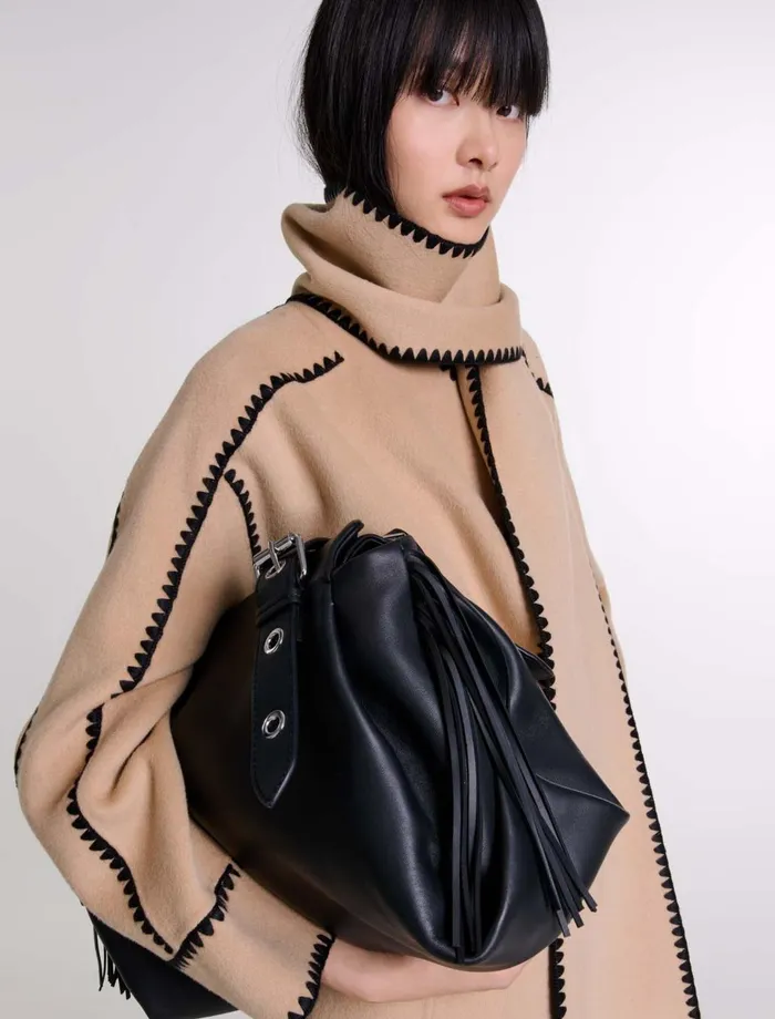 Coats Women Maje TwoTone DoubleFaced Coat Camelblack