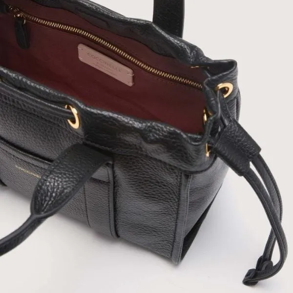 Coccinelle 2day Signature Small Noir Women Coccinelle Top Handle Bag Coccinelle 2day Signature Small Noir Women Coccinelle Top Handle Bag