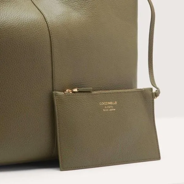 Coccinelle Brume Large Laurel Green Women Coccinelle Tote Bags