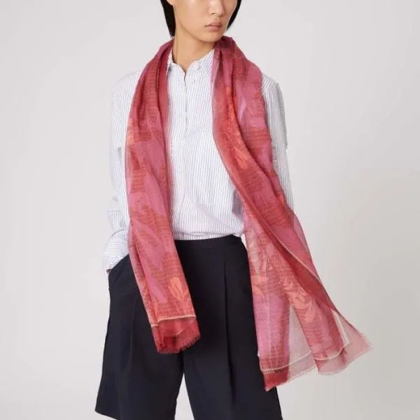 Coccinelle Floral Monogram Multi Brandy Women Coccinelle Scarves And Foulards
