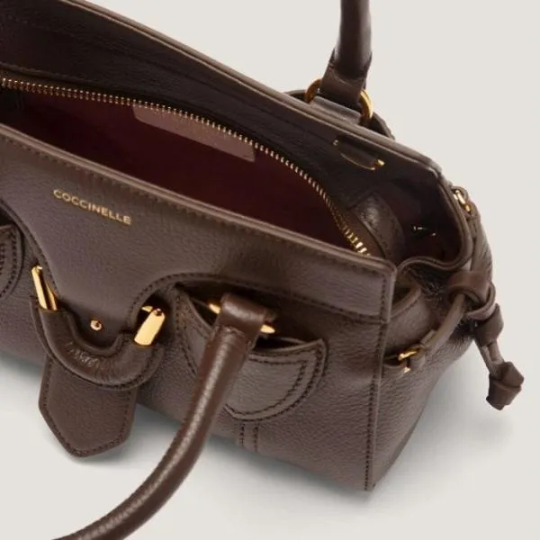 Coccinelle York Small Fondant Brown Women Coccinelle Top Handle Bag Coccinelle York Small Fondant Brown Women Coccinelle Top Handle Bag