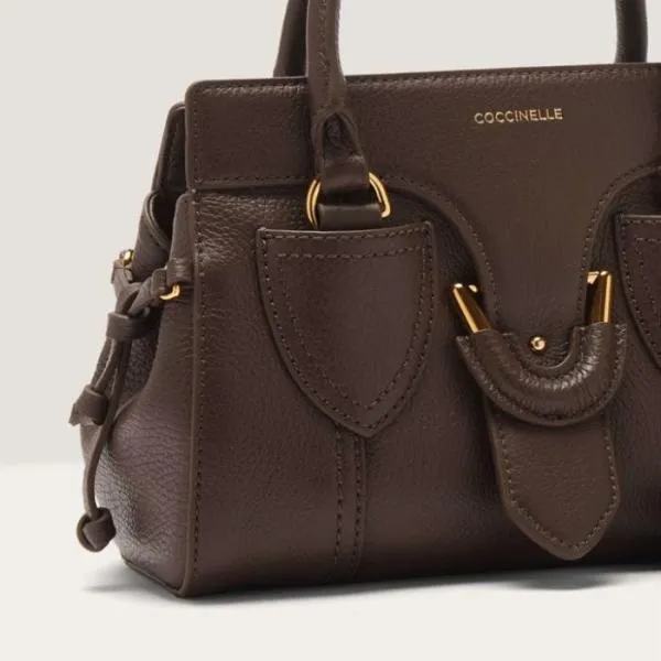 Coccinelle York Small Fondant Brown Women Coccinelle Top Handle Bag Coccinelle York Small Fondant Brown Women Coccinelle Top Handle Bag