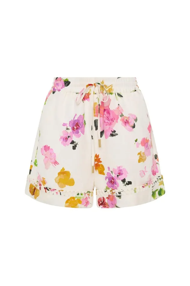 Constance Drawcord Short Scattered Floral Women Aje Shorts
