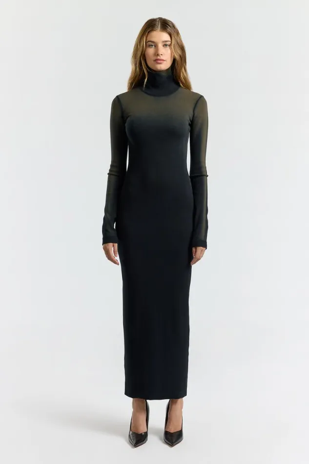 COTTON CITIZEN DRESSES Verona Turtleneck Maxi Dress Carbon Cast 8211 Women
