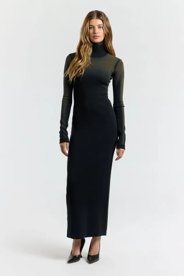 COTTON CITIZEN DRESSES Verona Turtleneck Maxi Dress Carbon Cast 8211 Women