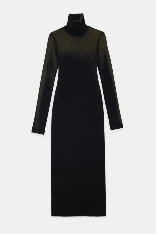 COTTON CITIZEN DRESSES Verona Turtleneck Maxi Dress Carbon Cast 8211 Women