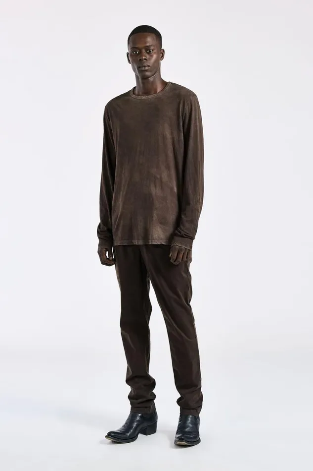 COTTON CITIZEN SHIRTS Classic Crew Long Sleeve Shirt Vintage Espresso 8211 Men