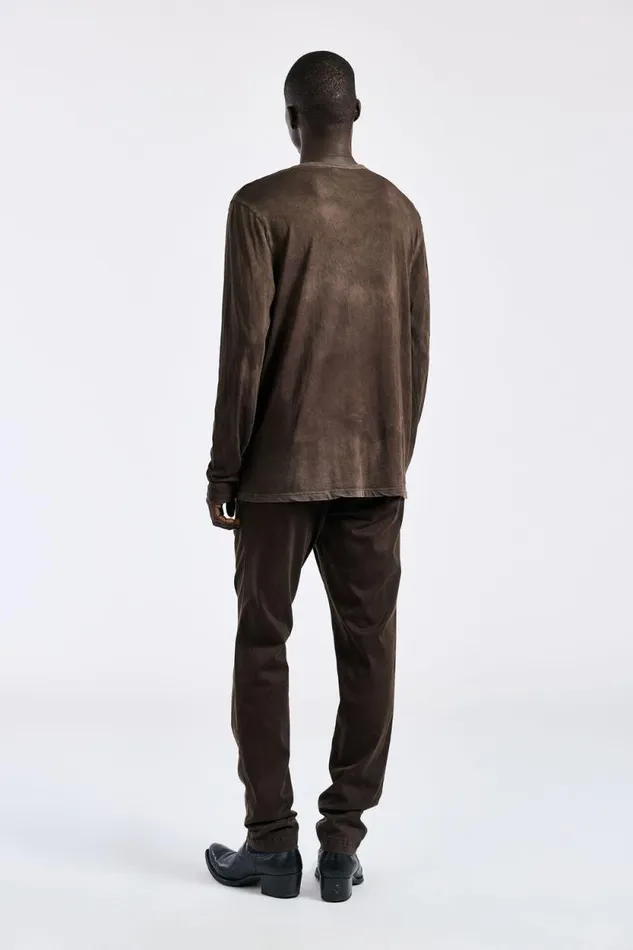 COTTON CITIZEN SHIRTS Classic Crew Long Sleeve Shirt Vintage Espresso 8211 Men