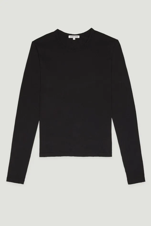 COTTON CITIZEN SHIRTS Standard Long Sleeve Shirt Jet Black 8211 Women