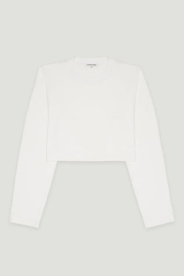COTTON CITIZEN SHIRTS Tokyo Crop Shirt White 8211 Women