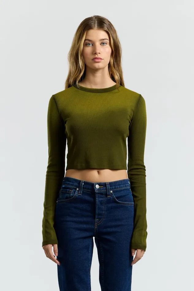 COTTON CITIZEN SHIRTS Verona Crop Shirt Pine Cast 8211 Women