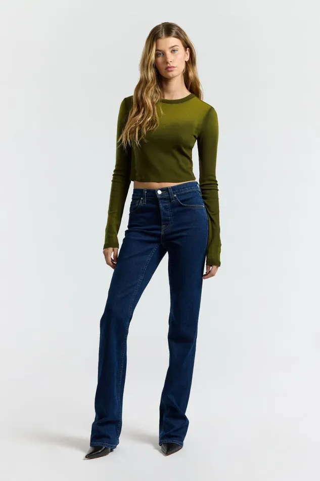 COTTON CITIZEN SHIRTS Verona Crop Shirt Pine Cast 8211 Women