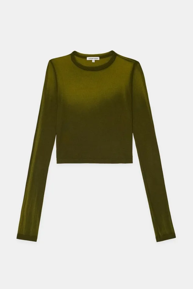 COTTON CITIZEN SHIRTS Verona Crop Shirt Pine Cast 8211 Women