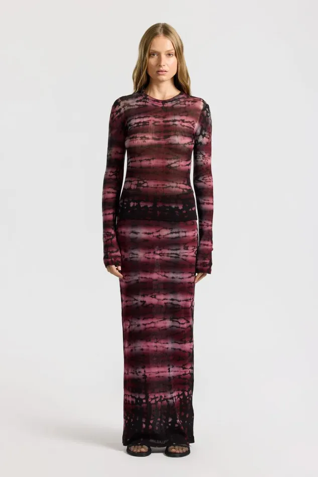 COTTON CITIZEN SKIRTS Rio Maxi Skirt Magenta Tie Dye 8211 Women