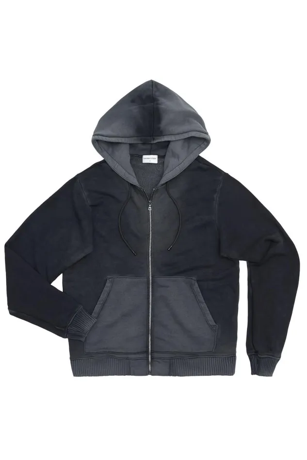 COTTON CITIZEN SWEATSHIRTS Bronx Zip Hoodie Sale Vintage Black 8211 Men