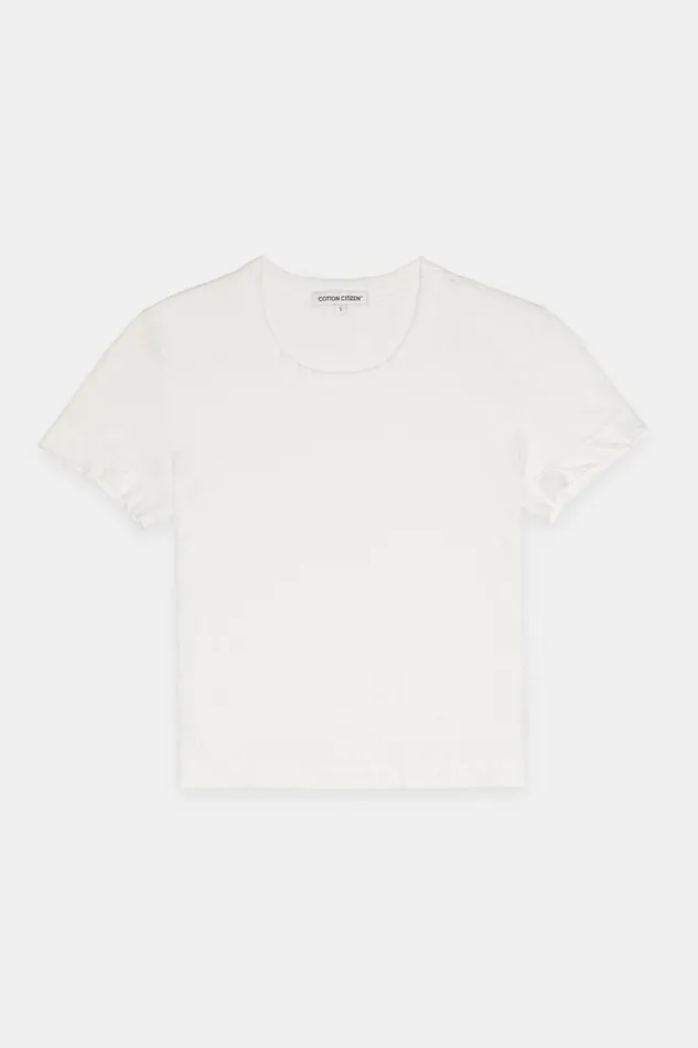 COTTON CITIZEN TEES Standard Baby Tee White 8211 Women