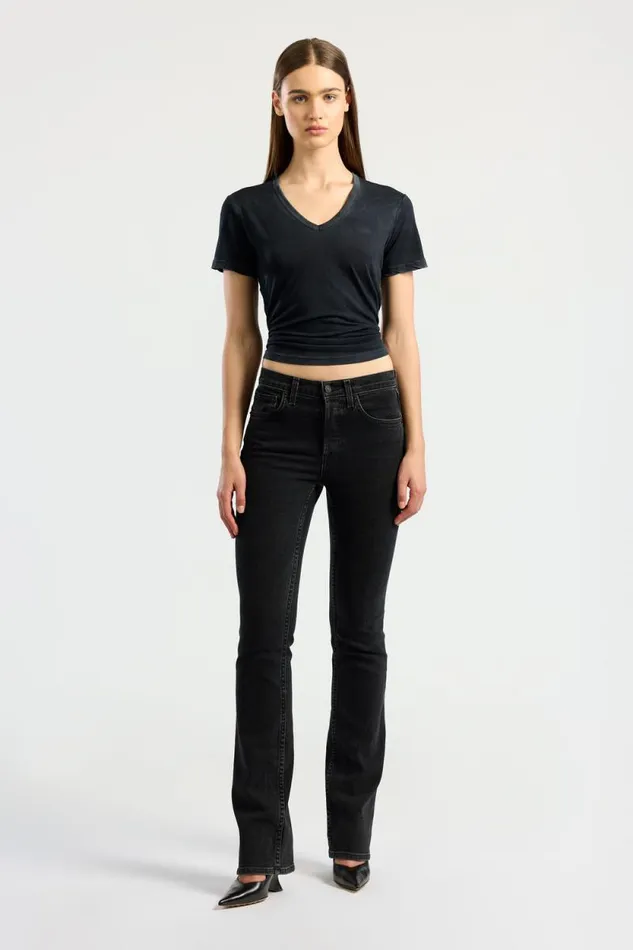COTTON CITIZEN TEES Standard VNeck Tee Vintage Black 8211 Women