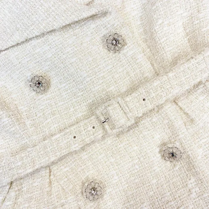 Cream Off Shoulder Boucle Midi Dress Women Self Portrait Dresses Cream Off Shoulder Boucle Midi Dress Women Self Portrait Dresses