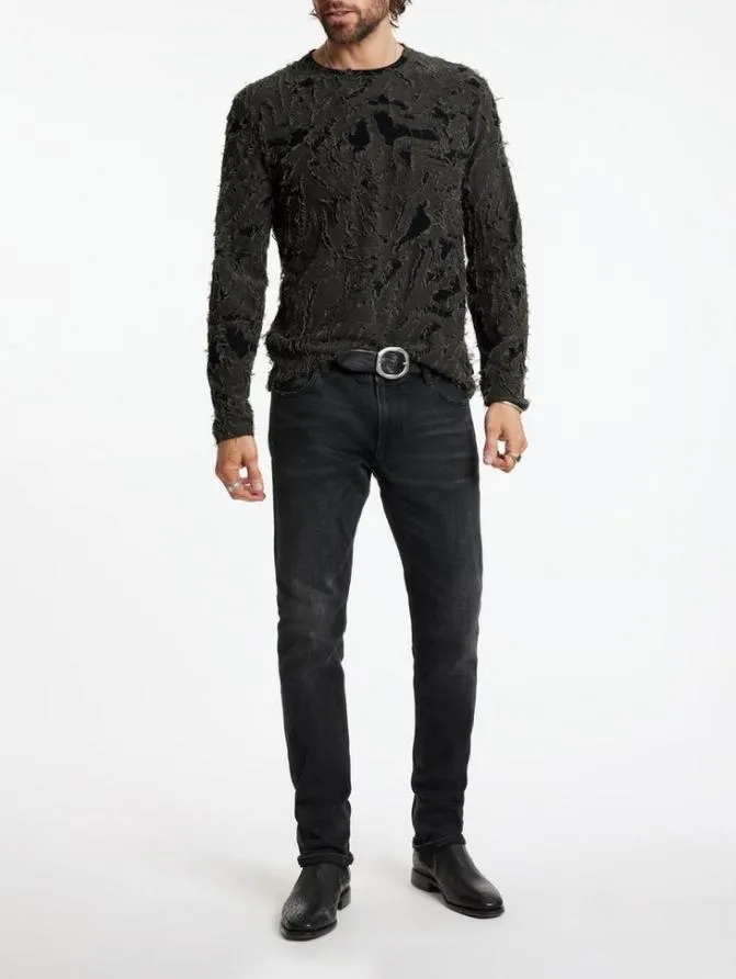 CYRUS CREWNECK Deep Olive Clothing John Varvatos Sweaters
