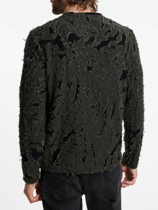 CYRUS CREWNECK Deep Olive Clothing John Varvatos Sweaters