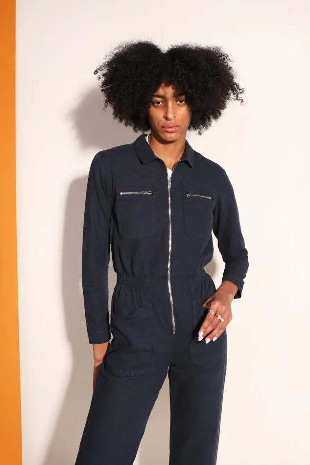Danny Boilersuit Navy Canvas Womens LF Markey One Pieces