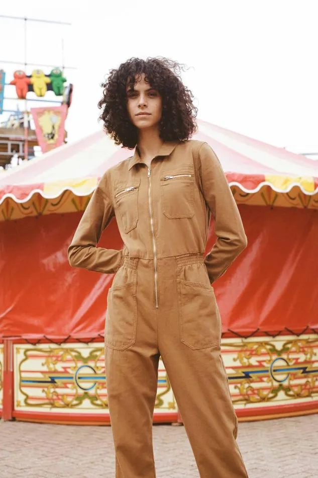 Danny Boilersuit Walnut Canvas Womens LF Markey One Pieces