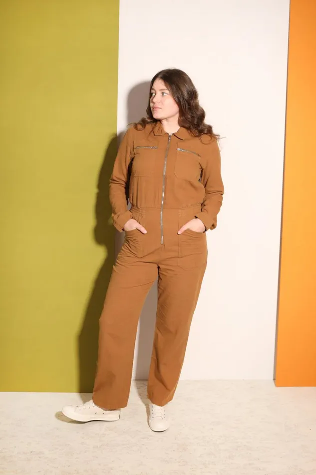 Danny Boilersuit Walnut Canvas Womens LF Markey One Pieces
