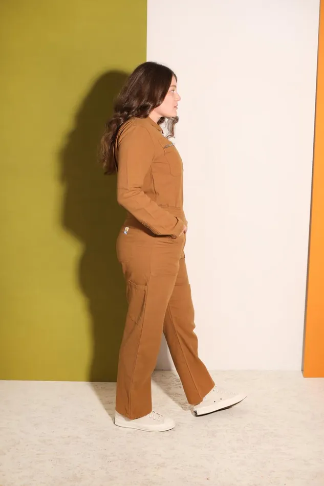 Danny Boilersuit Walnut Canvas Womens LF Markey One Pieces