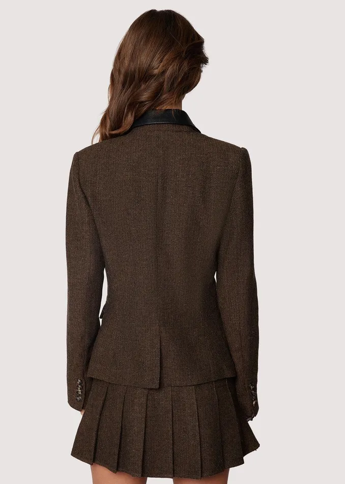 Delfina Blazer Brownmulti Women Lost Wander Outerwear