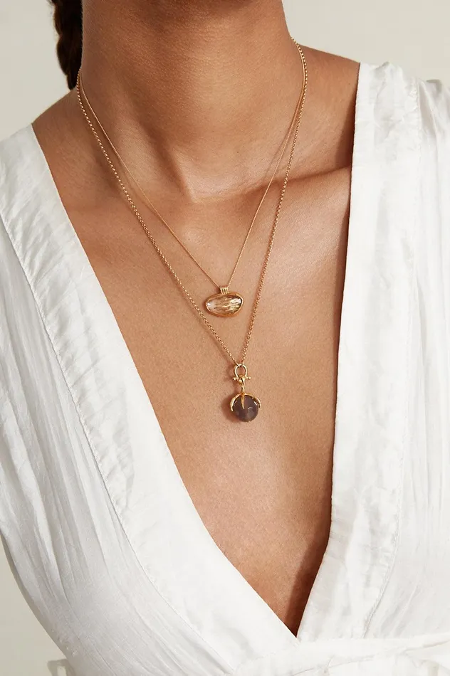 Delta Necklace Rutilated Quartz Women Chan Luu Necklaces