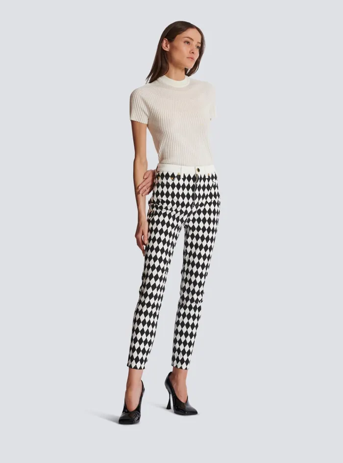 Diamond Denim Slimfit Jeans Black Women Balmain Denim