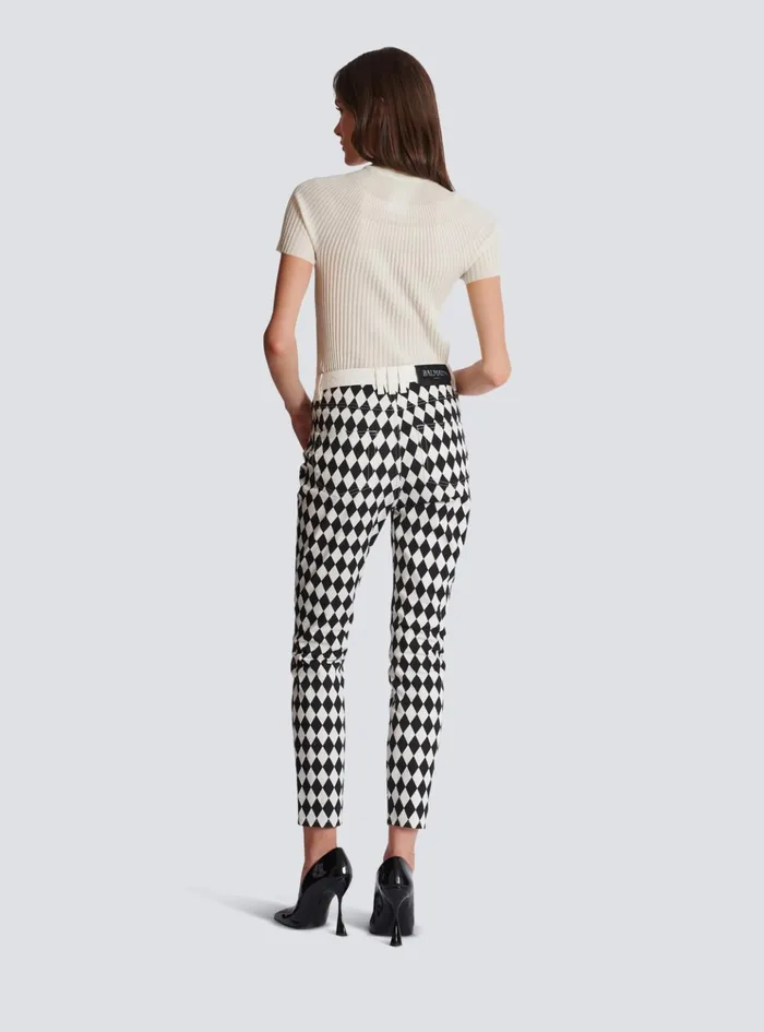 Diamond Denim Slimfit Jeans Black Women Balmain Denim
