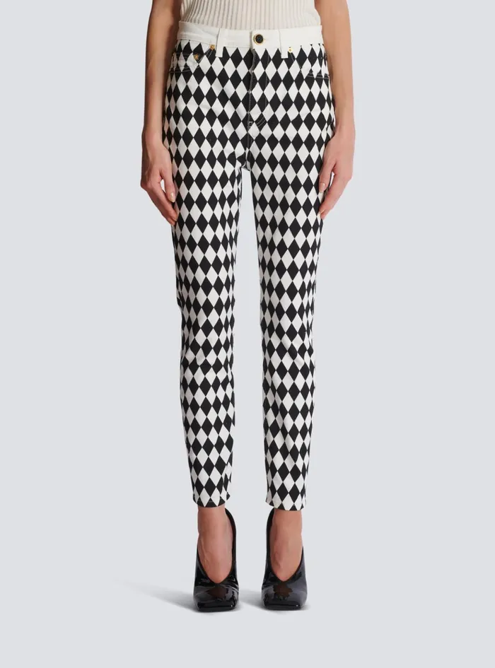 Diamond Denim Slimfit Jeans Black Women Balmain Denim