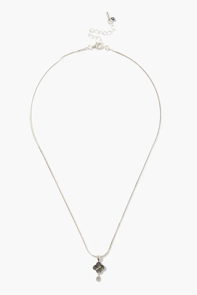 Diamond Drop Clover Necklace Black MOP Women Chan Luu Necklaces