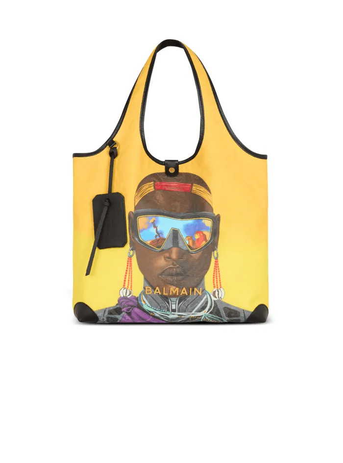 Disney X The Lion King 8211 BArmy Grocery Bag With Nika Mtwana Print Multicolor Women Balmain Grocery Bags