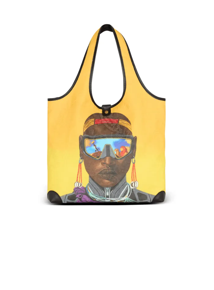 Disney X The Lion King 8211 BArmy Grocery Bag With Nika Mtwana Print Multicolor Women Balmain Grocery Bags