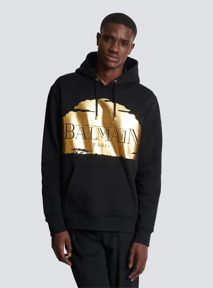 Disney X The Lion King 8211 Sunset Hoodie Black Men Balmain Sweatshirts