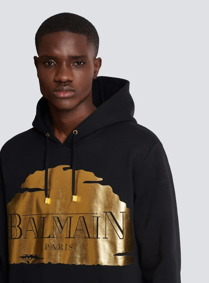 Disney X The Lion King 8211 Sunset Hoodie Black Men Balmain Sweatshirts