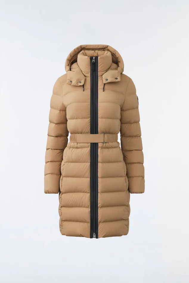 Downs and Jackets Women Mackage ASHLEY Stretch Light Down With Removable Hood Black