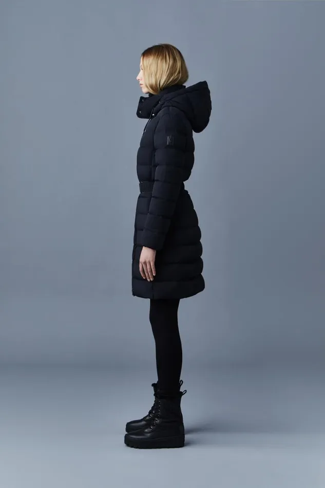 Downs and Jackets Women Mackage ASHLEY Stretch Light Down With Removable Hood Black