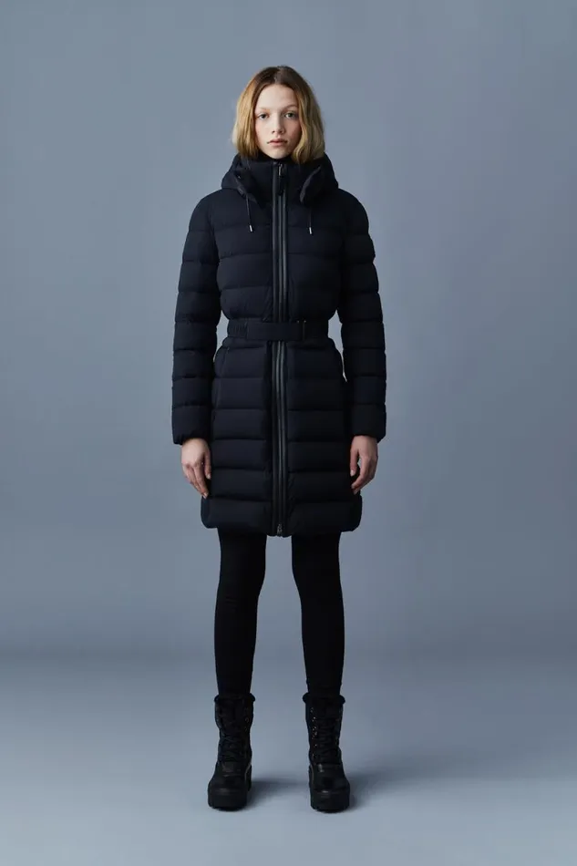 Downs and Jackets Women Mackage ASHLEY Stretch Light Down With Removable Hood Black