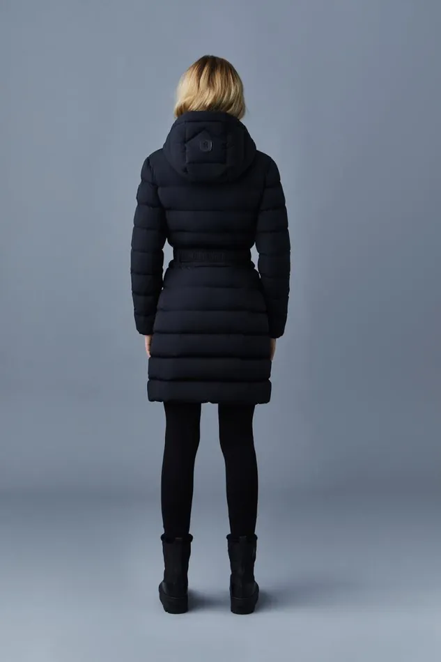 Downs and Jackets Women Mackage ASHLEY Stretch Light Down With Removable Hood Black
