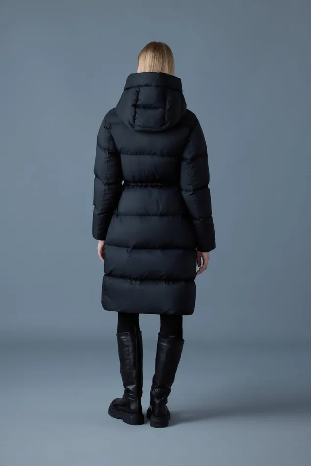 Downs and Jackets Women Mackage ISHANISW Softwash Long Down Coat With Hood Black Downs and Jackets Women Mackage ISHANISW Softwash Long Down Coat With Hood Black