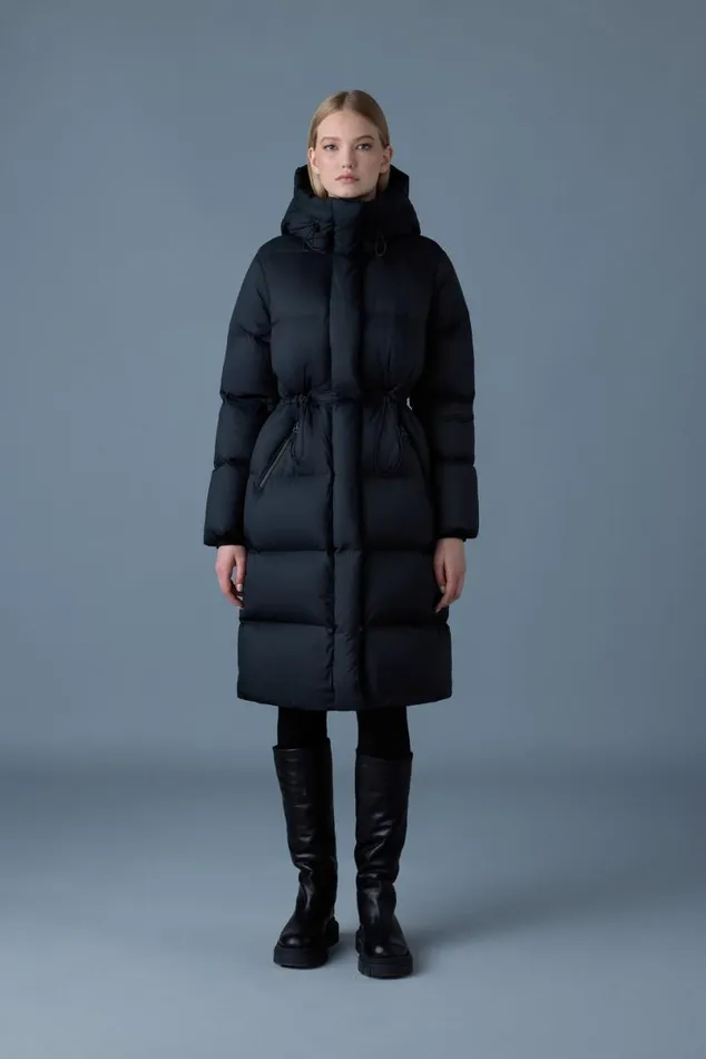 Downs and Jackets Women Mackage ISHANISW Softwash Long Down Coat With Hood Black Downs and Jackets Women Mackage ISHANISW Softwash Long Down Coat With Hood Black