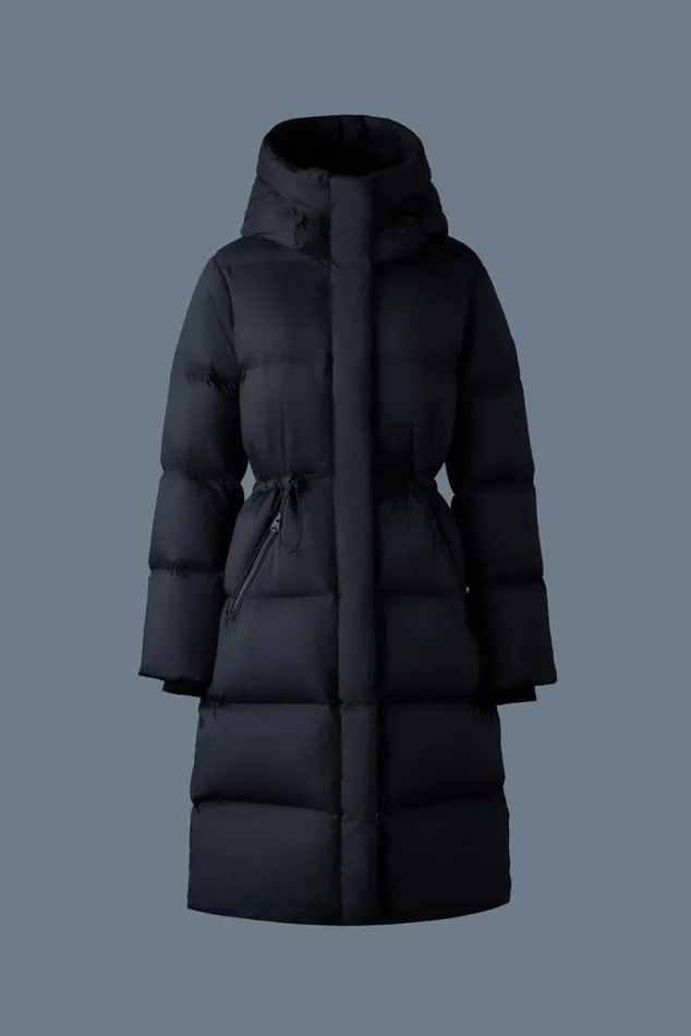 Downs and Jackets Women Mackage ISHANISW Softwash Long Down Coat With Hood Black Downs and Jackets Women Mackage ISHANISW Softwash Long Down Coat With Hood Black