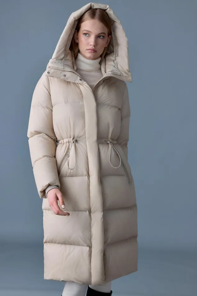 Downs and Jackets Women Mackage ISHANISW Softwash Long Down Coat With Hood Black Downs and Jackets Women Mackage ISHANISW Softwash Long Down Coat With Hood Black
