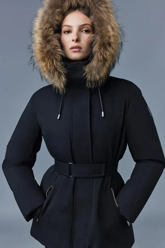 Downs and Jackets Women Mackage JENIFZ 2in1 Down Parka With Removable Bib and Fur Trim Black Downs and Jackets Women Mackage JENIFZ 2in1 Down Parka With Removable Bib and Fur Trim Black