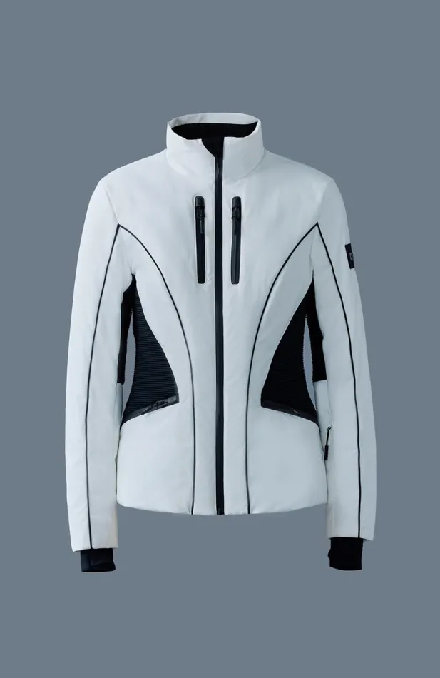 Downs and Jackets Women Mackage SANDRA Smocked Detailed Technical Ski Jacket Black