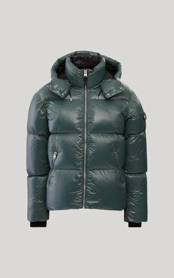 Downs and Parkas Men Mackage KENTZ Lustrous Down Jacket With Hood Sapphire